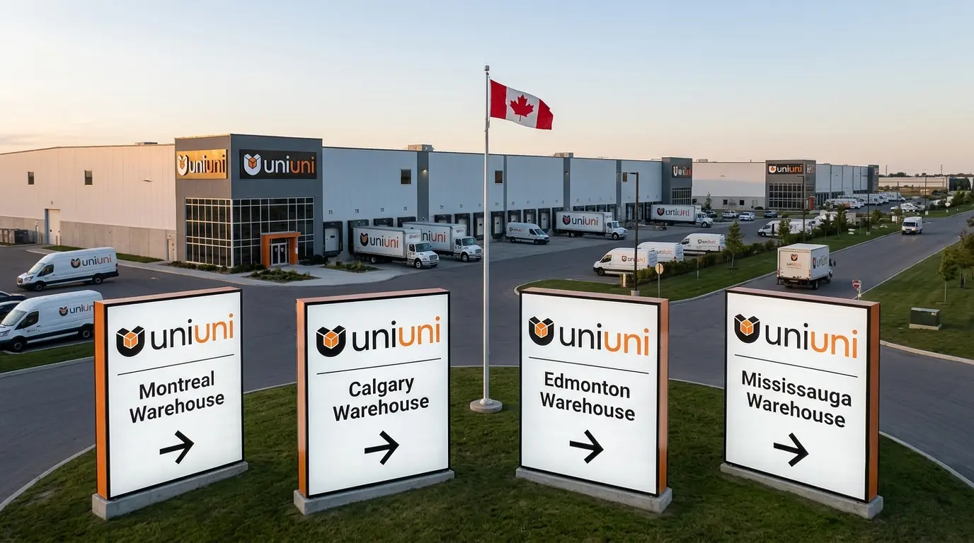 UniUni Warehouses in Canada (Montreal, Calgary, Edmonton, Mississauga)